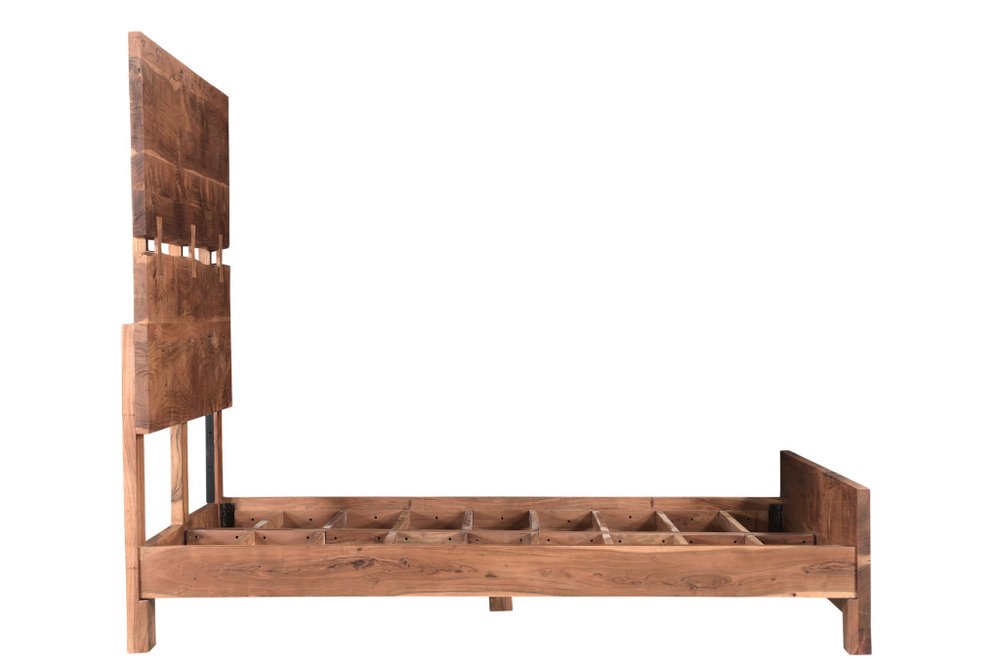 Chestnut Live Edge Solid Wood Queen Bed Frame