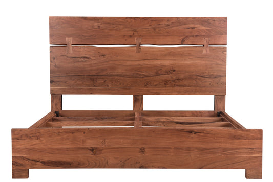 Chestnut Live Edge Solid Wood King Bed Frame
