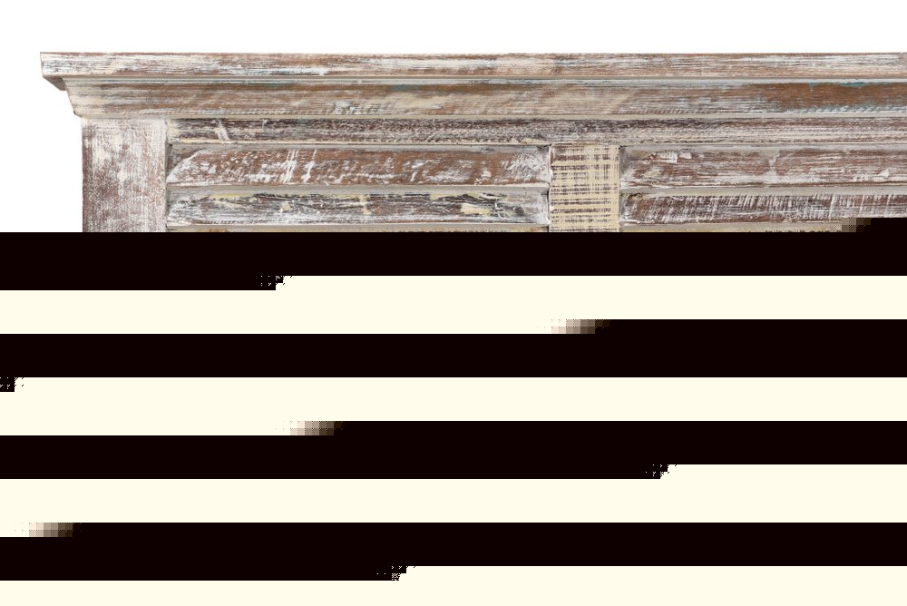 Shutter Solid Wood King Gray Bed