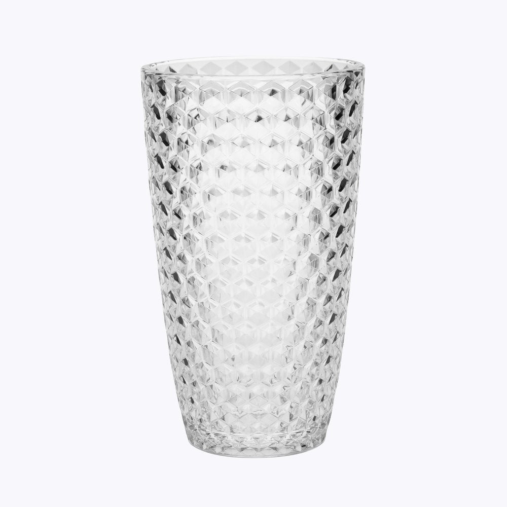 Set of Four Blue Geometric Acrylic Stemless Highball Glass