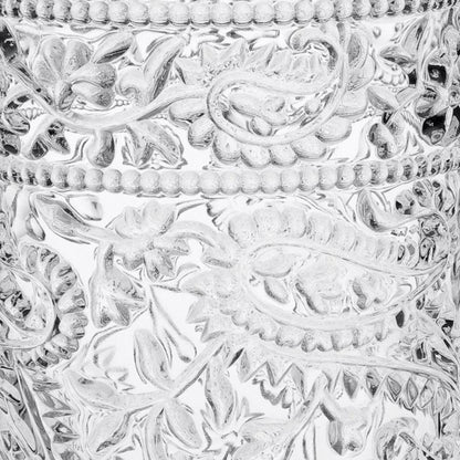 Set of Four Clear Paisley Acrylic Stemless Highball Glass