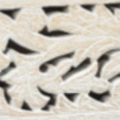 30" White Solid Wood Distressed Three Drawer Nightstand