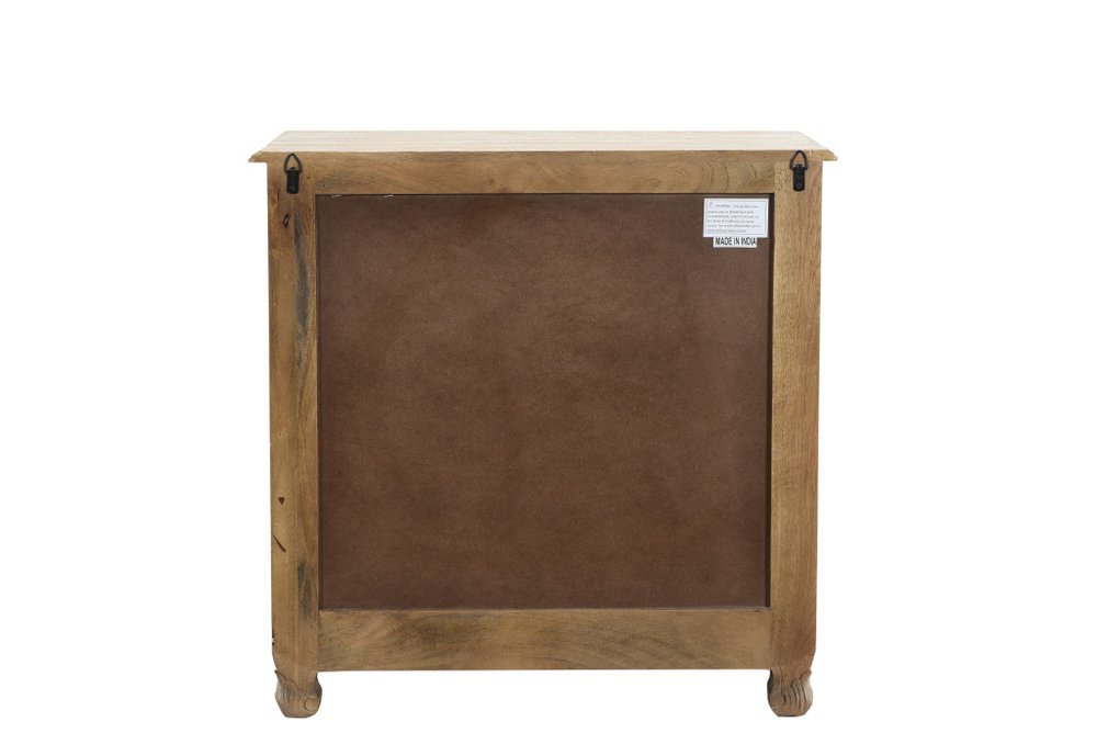 30" White Solid Wood Distressed Three Drawer Nightstand