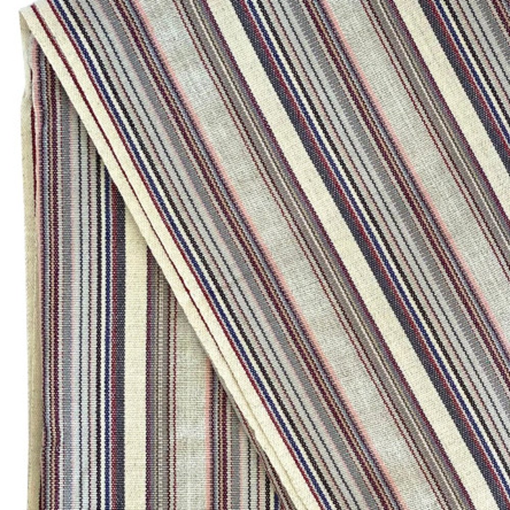 39" X 71" Gray Cotton Plain Weave Striped Turkish Towel Throw Blanket with Tassels