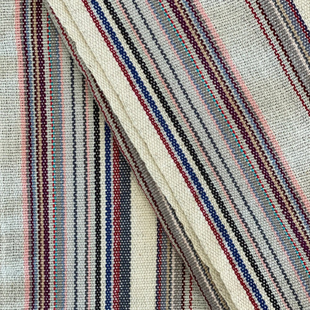 39" X 71" Gray Cotton Plain Weave Striped Turkish Towel Throw Blanket with Tassels