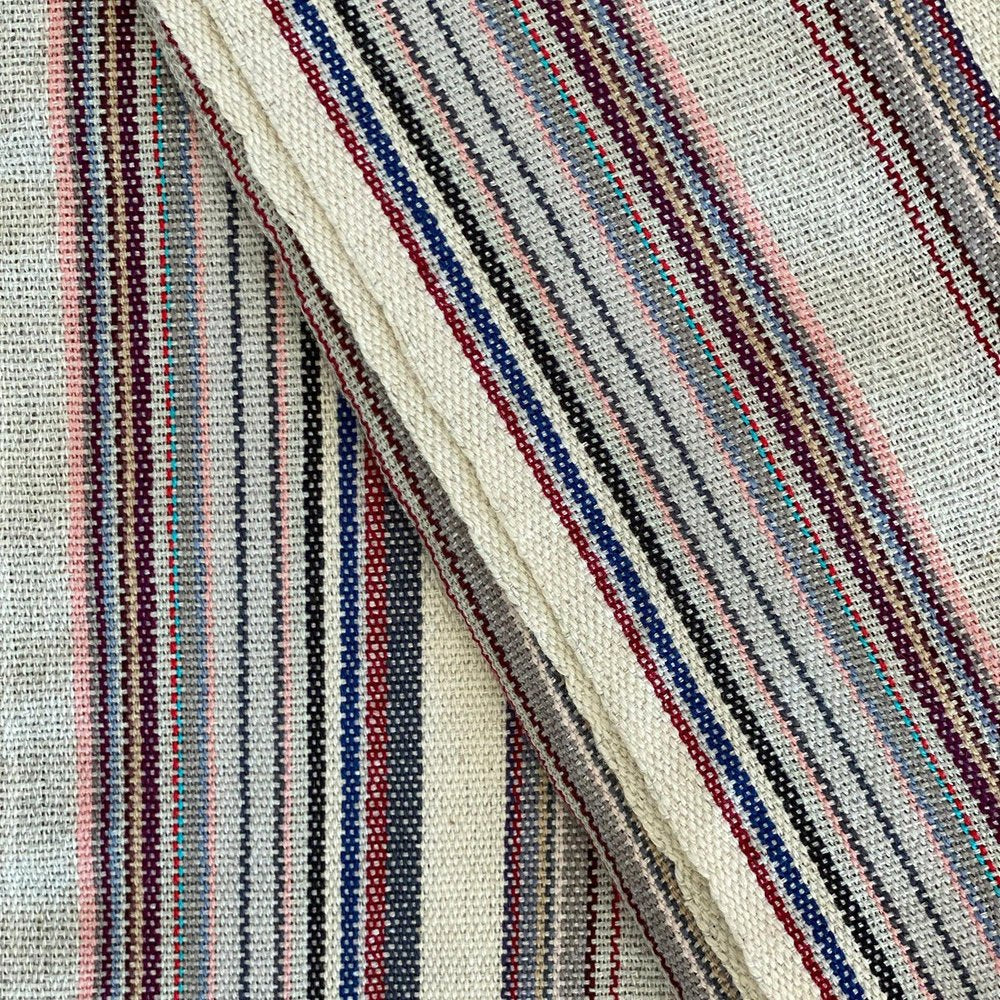 39" X 71" Gray Cotton Plain Weave Striped Turkish Towel Throw Blanket with Tassels