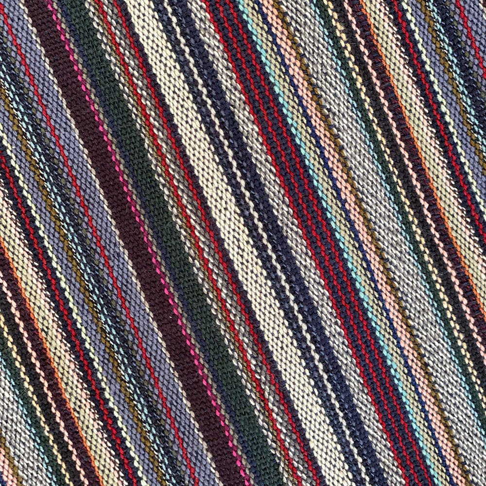 39" X 71" Beige and Indigo Cotton Striped Turkish Towel Throw Blanket with Tassels