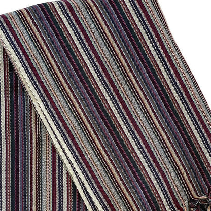 39" X 71" Beige and Indigo Cotton Striped Turkish Towel Throw Blanket with Tassels