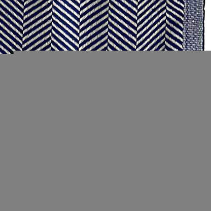 59" X 71" Blue and Beige Cotton Striped Throw Blanket with Tassels