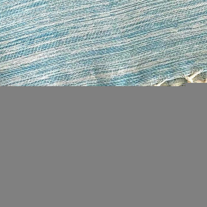 59" X 71" Turquoise Cotton Plain Weave Throw Blanket with Tassels