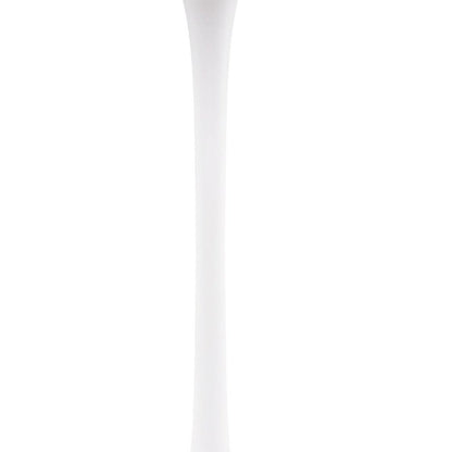 36" White Rounded Manufactured Wood and Metal Bar Table