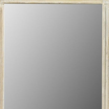 40" White Solid Wood Framed Accent Mirror