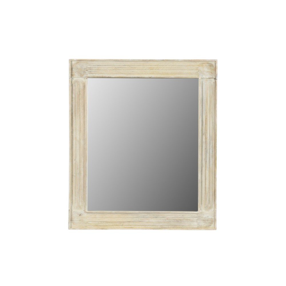 40" White Solid Wood Framed Accent Mirror