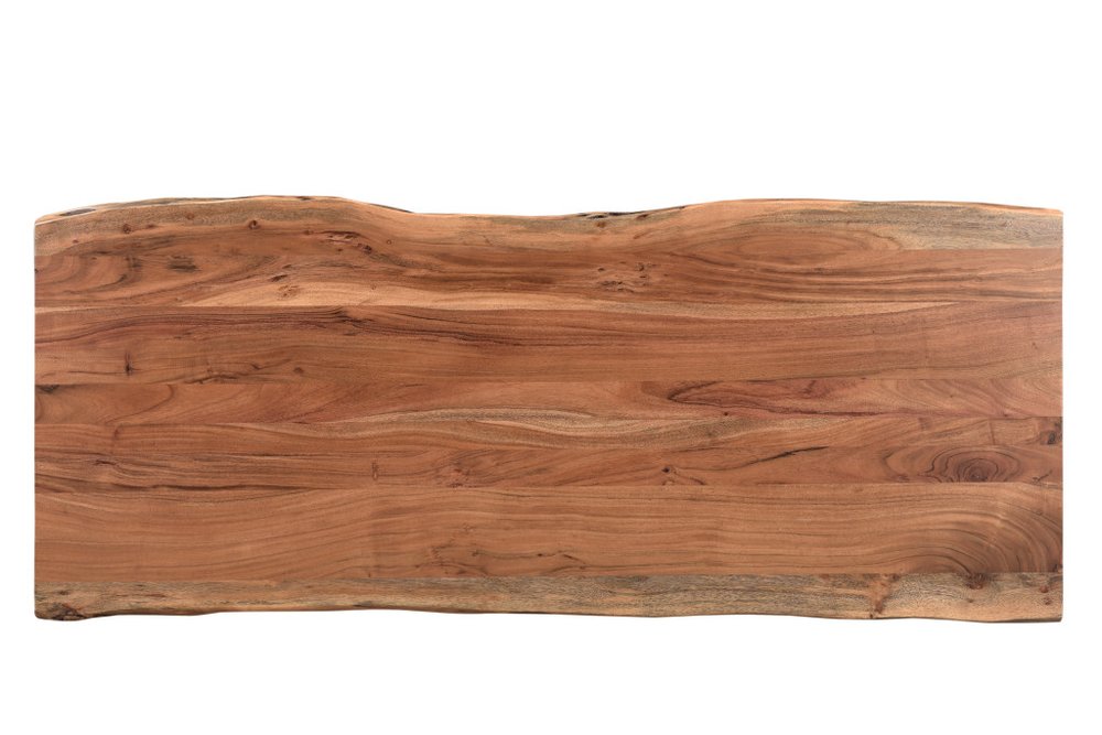 69" Brown Live Edge Solid Wood Writing Desk With Four Drawers
