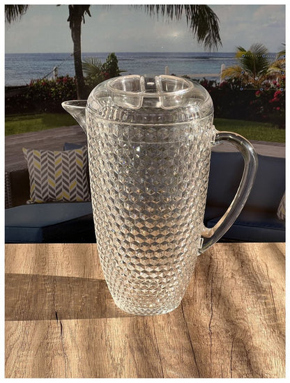 2.5 Quart Clear Diamond Acrylic Serving Pitcher