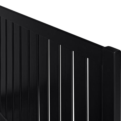 Black Solid Wood King Bed Frame