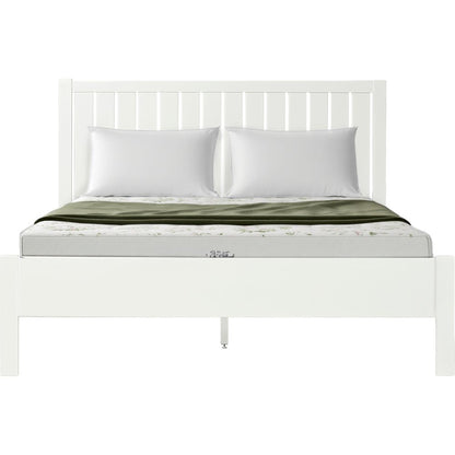 Natural Shiplap Texture Solid Wood Queen Bed Frame
