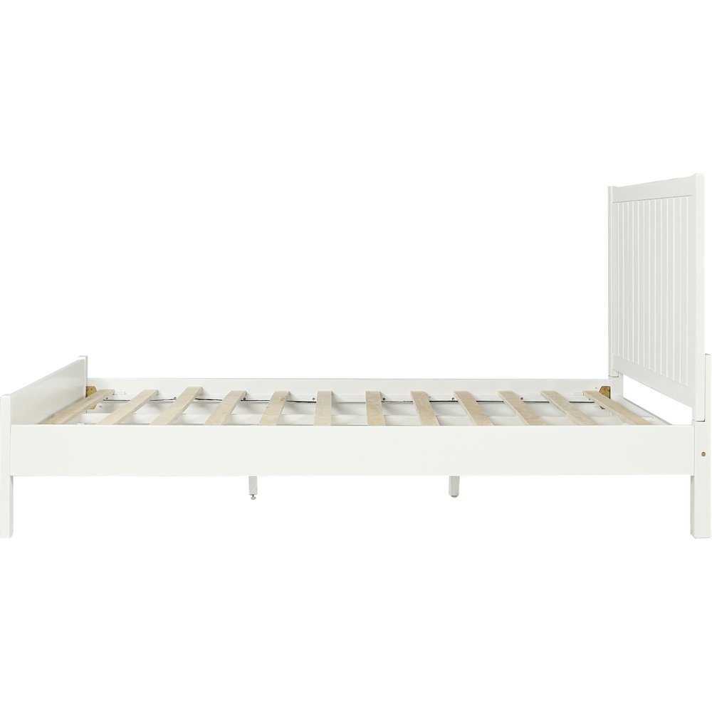 Natural Shiplap Texture Solid Wood Queen Bed Frame