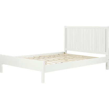 Natural Shiplap Texture Solid Wood Queen Bed Frame