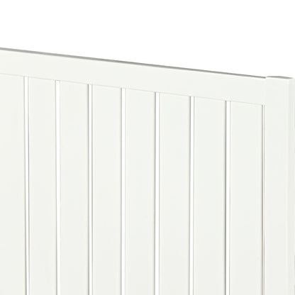 Natural Shiplap Texture Solid Wood Queen Bed Frame