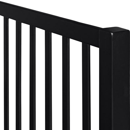 White Slat Back Solid Wood King Bed Frame