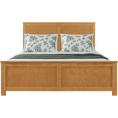 Brown Solid Wood Queen Bed Frame