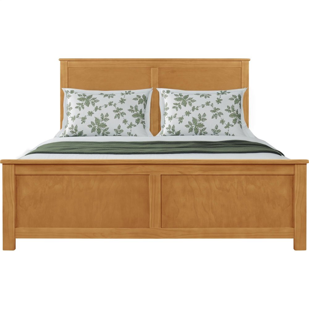 Brown Solid Wood Queen Bed Frame