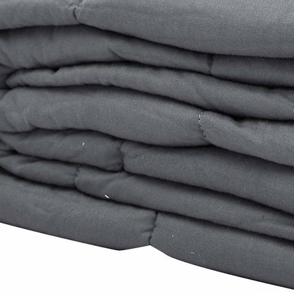 48" X 72" Light Gray Cotton Quilted Plush 15 Pound Weighted Blanket