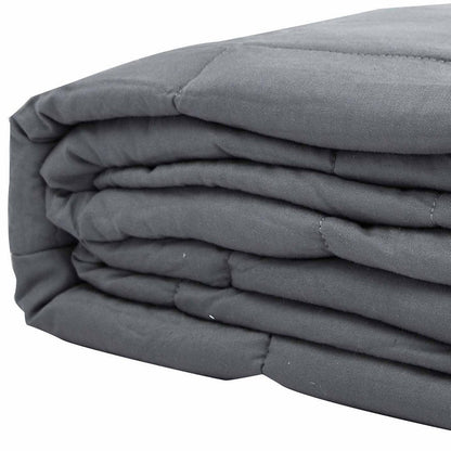 48" X 72" Light Gray Cotton Quilted Plush 15 Pound Weighted Blanket
