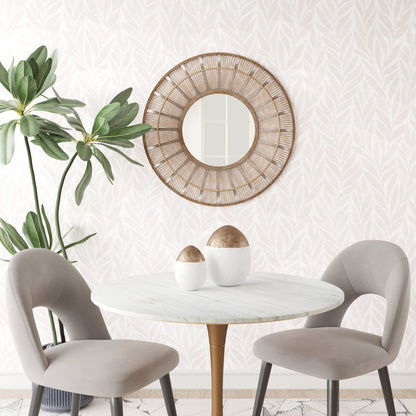 32" Brown Round Accent Mirror