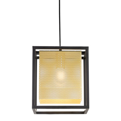Gold and Black Geometric Metal Ceiling Light