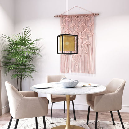 Gold and Black Geometric Metal Ceiling Light