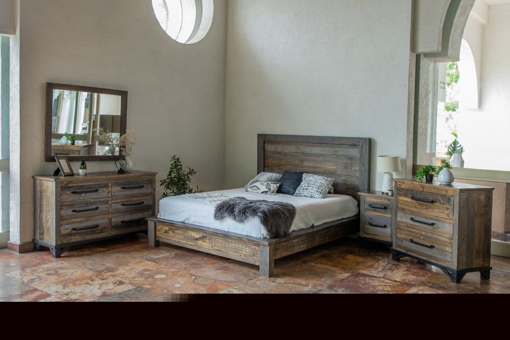 56" Brown Solid Wood Six Drawer Double Dresser