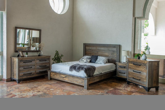 56" Brown Solid Wood Six Drawer Double Dresser