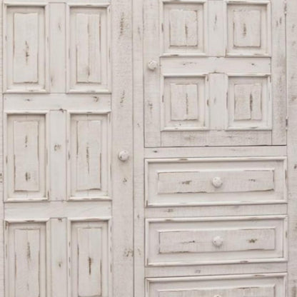 55" White Solid Wood Three Drawer Gentlemans Chest