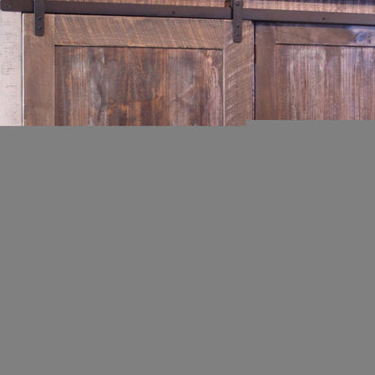 55" Brown Solid Wood Three Drawer Gentlemans Chest