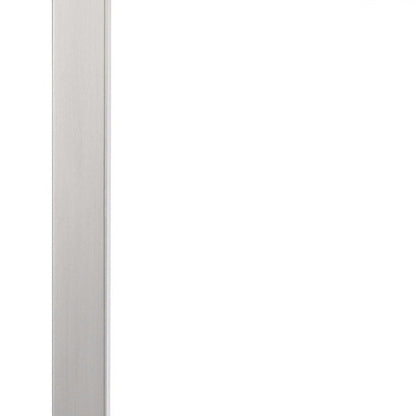 25" Nickel Metal Desk USB Table Lamp With White Shade
