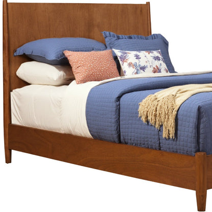 Brown Solid Wood Queen Bed Frame