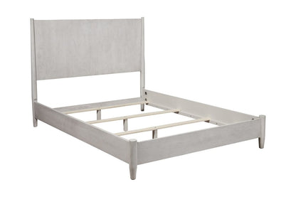 Gray Solid Wood Queen Bed Frame