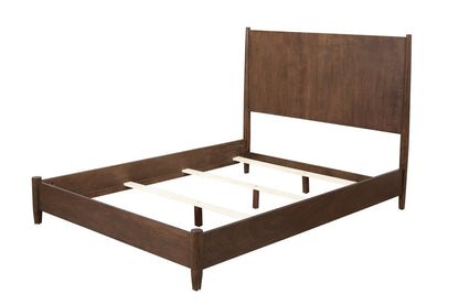 Brown Solid Wood Queen Bed Frame