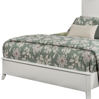 White Solid Wood California King Bed Frame