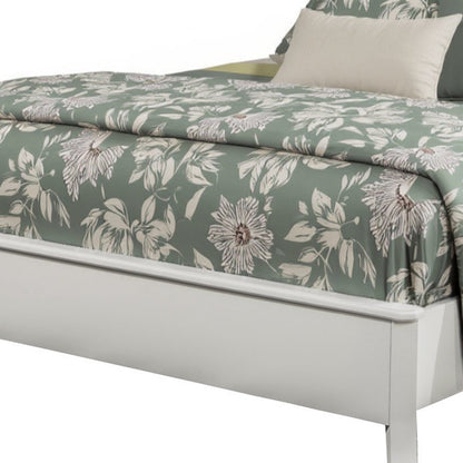 White Solid Wood California King Bed Frame