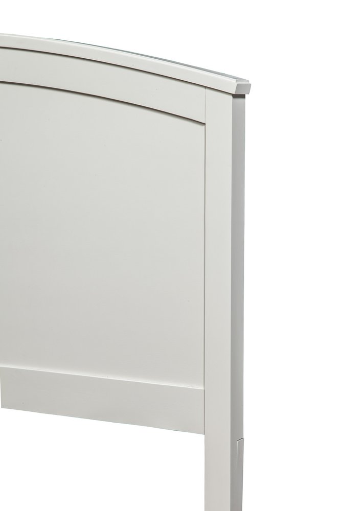 White Solid Wood King Bed Frame