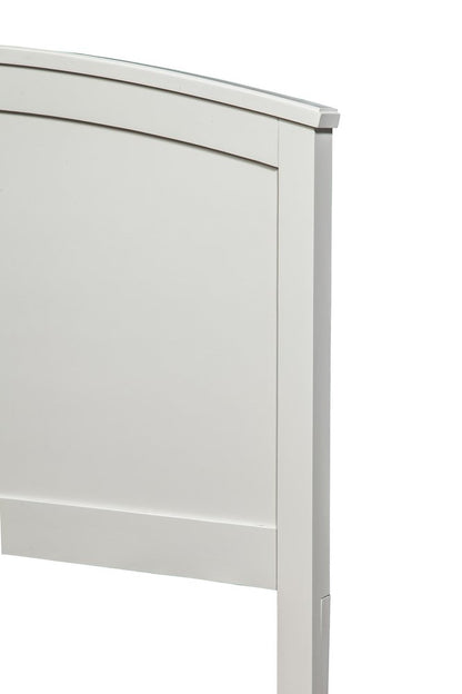 White Solid Wood King Bed Frame