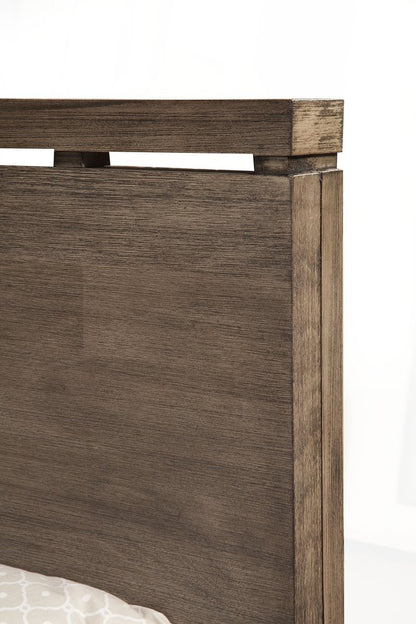 Gray Distressed Solid Wood Full Bed Frame