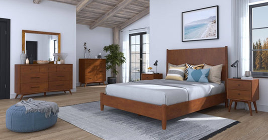 Brown Solid Wood Full Bed Frame