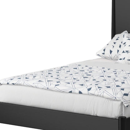 Black Solid Wood Full Bed Frame