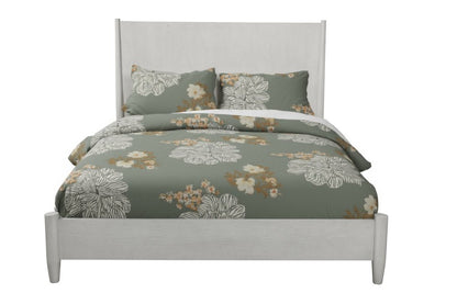 Gray Solid Wood Full Bed Frame