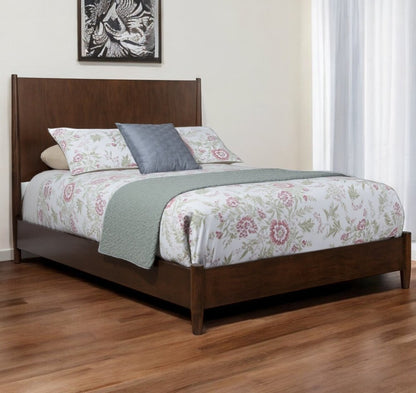 Brown Solid Wood Full Bed Frame