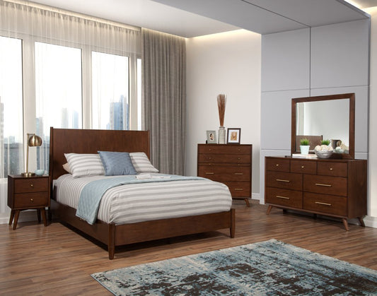 Brown Solid Wood Full Bed Frame
